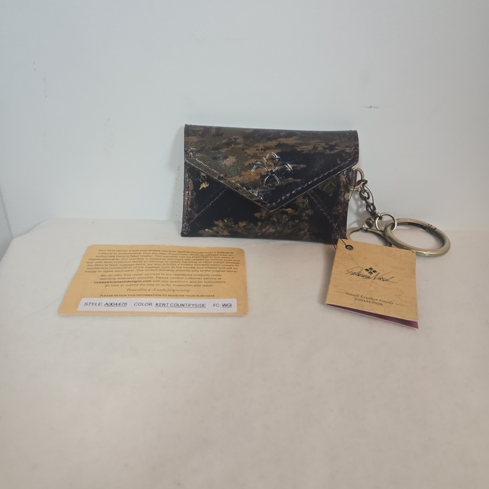 NWT And Card - Patricia Nash Brown Leather Keychain Wallet